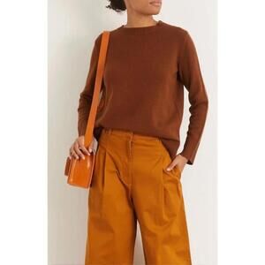 Nili Lotan Brown Camille Cashmere Sweater in Chestnut Large